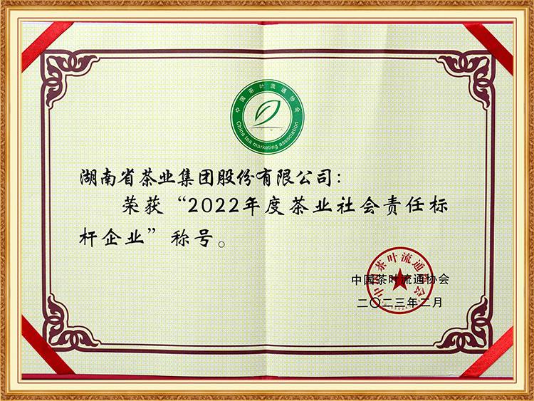 2022年度茶業(yè)社會(huì )責任標桿企業(yè)